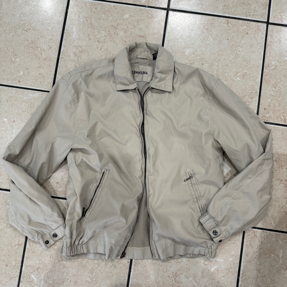 St. John's Bay Light Tan Windbreaker Jacket
